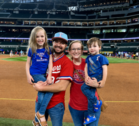 Dr. Scott and his family at a baseball game