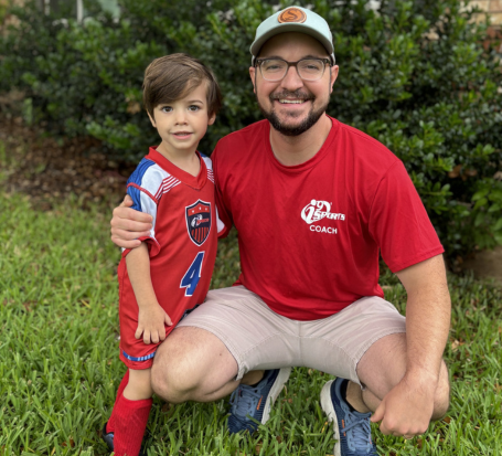 Dr. Scott spending time with his family